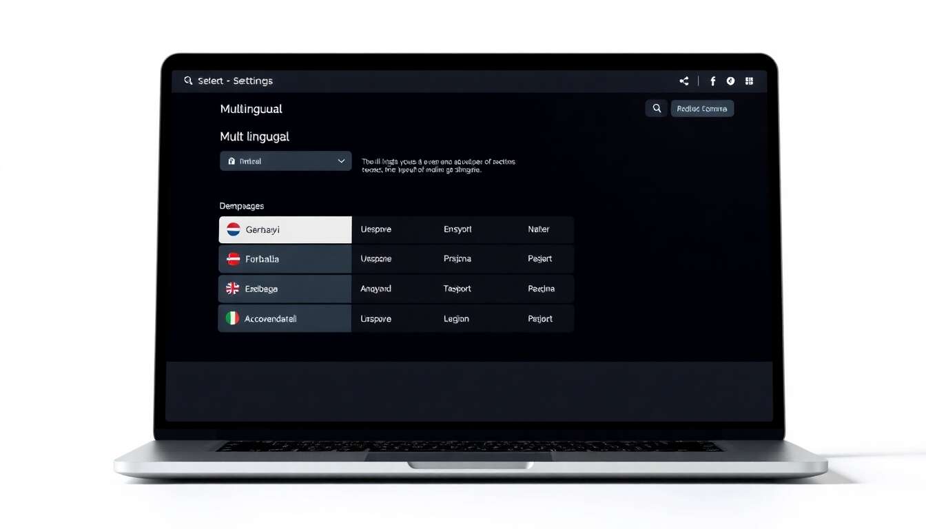 Optimisation de l'interface utilisateur : changement de langue simplifié